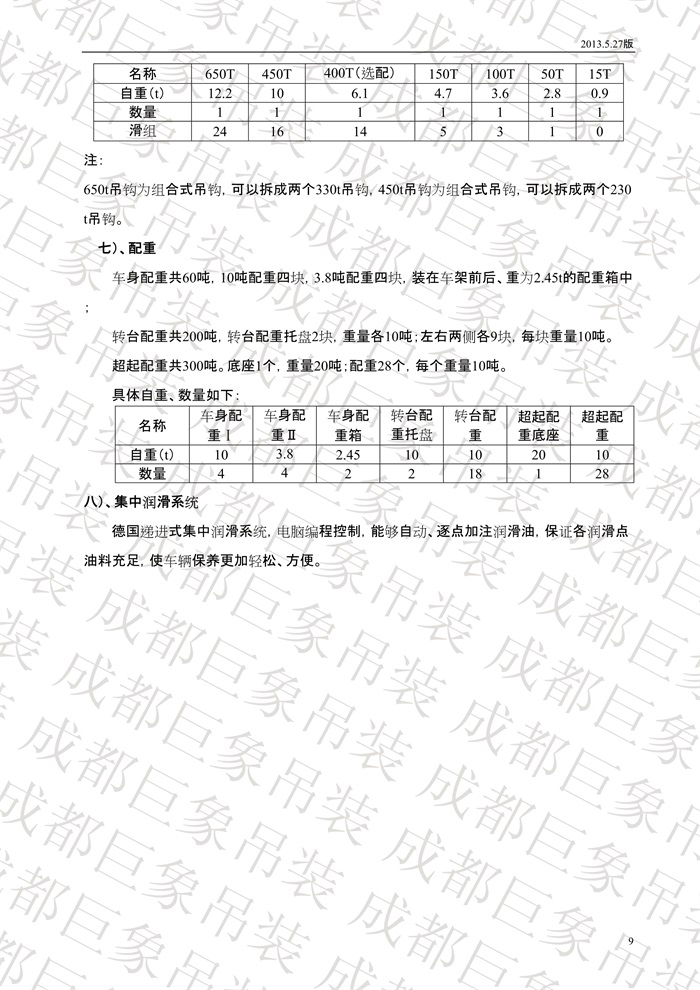 QUY650履帶起重機技術(shù)規(guī)格書_2013.5.27版_9.jpg QUY650履帶起重機技術(shù)規(guī)格書_2013.5.27版_9.jpg